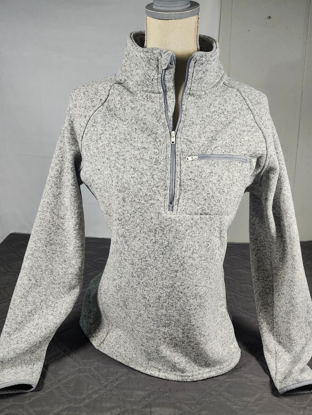 Under Armour Heather Gray Half-Zip Cowl Pullover